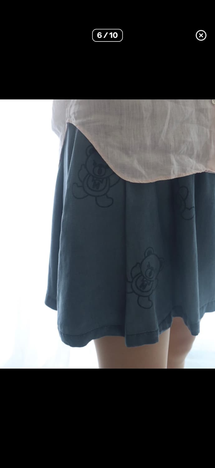 히스테릭 글래머 Blue Fuckbear Skirt 상품이미지6