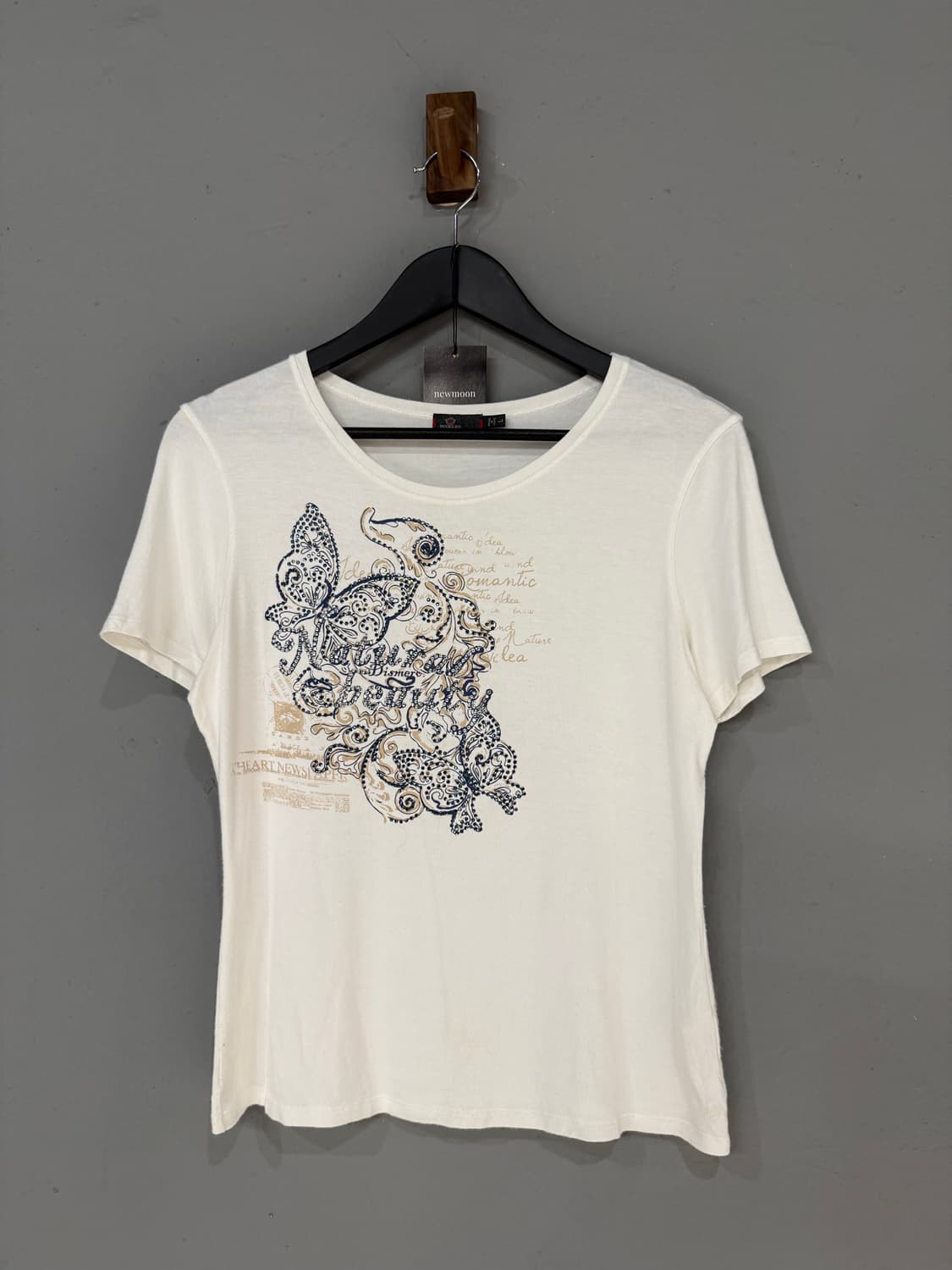 butterfly & lettering detail t-shirt 상품이미지5