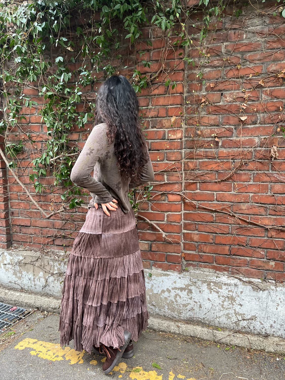 그런지 히피무드 타이다이 롱스커트 상품이미지3