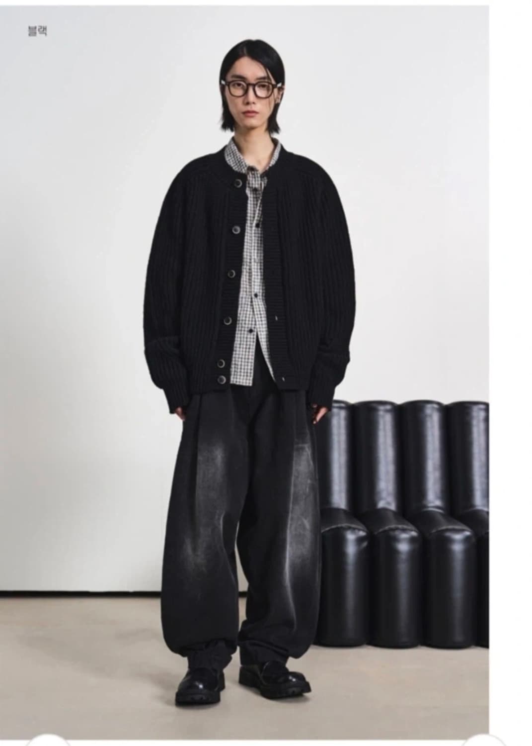 엘무드 버클 가디건 상품이미지1