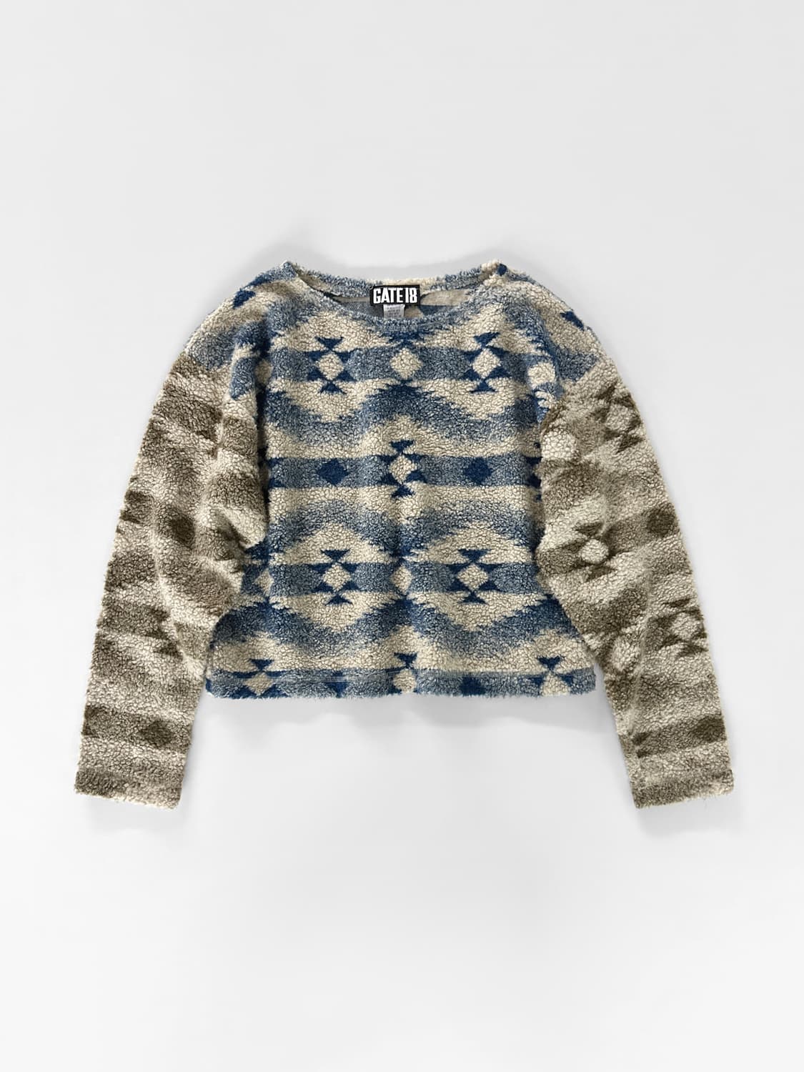 90s 빈티지 Gate18 나바호 패턴 부클 플리스 상품이미지1