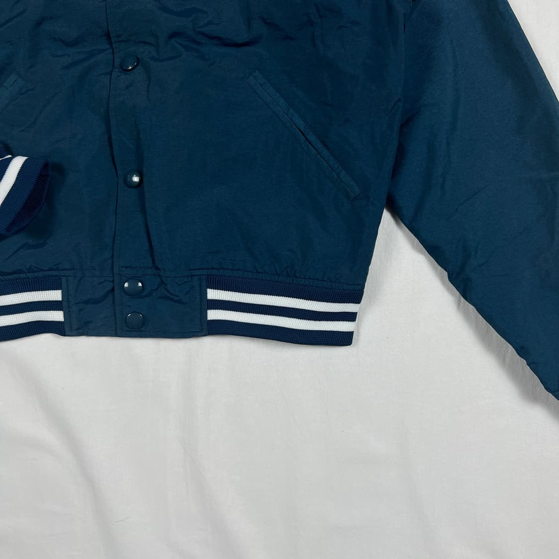 90‘s 스타터 starter 키즈 ny양키즈 팀 로고 블루종 자켓 상품이미지4