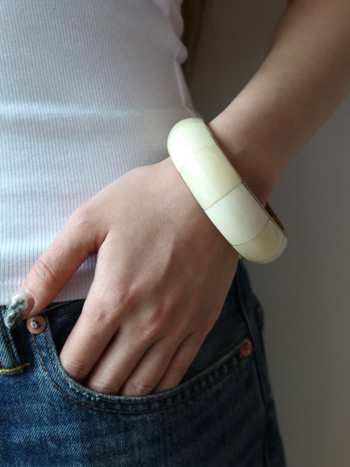 cream ivory bangle 상품이미지3