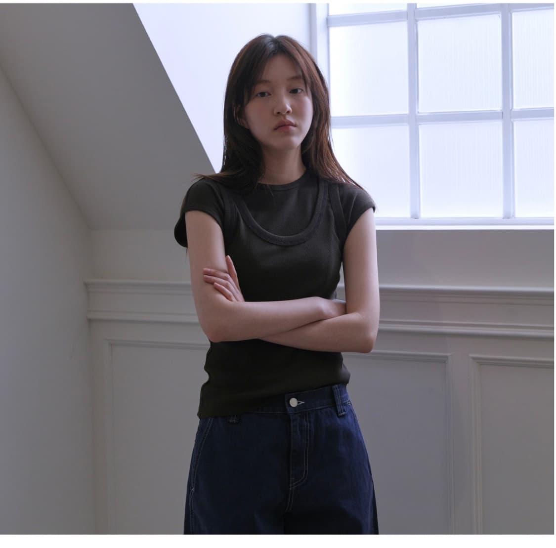 Cap Sleeve T-Shirts + Basic Sleeveless 상품이미지1