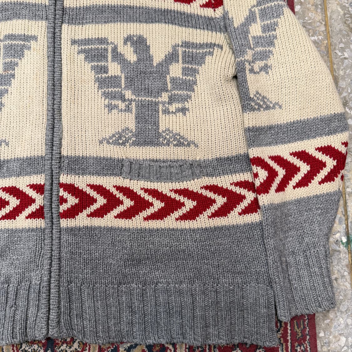 빈티지 울혼방 코위찬 집업 [ 110 ] 상품이미지3