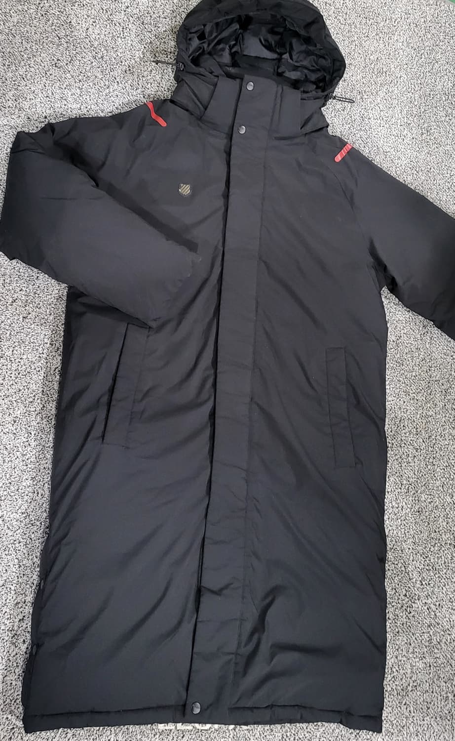 K-Swiss 블랙 롱패딩(오리털 70%, 깃털 30%) 상품이미지2