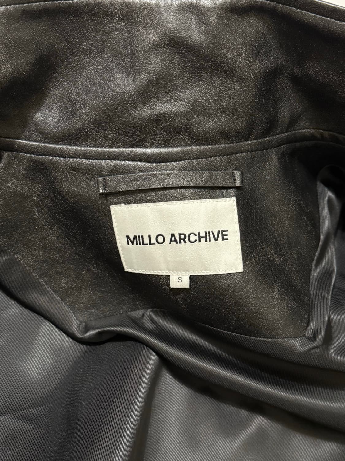 밀로 빈티지 미들 레더자켓 상품이미지5