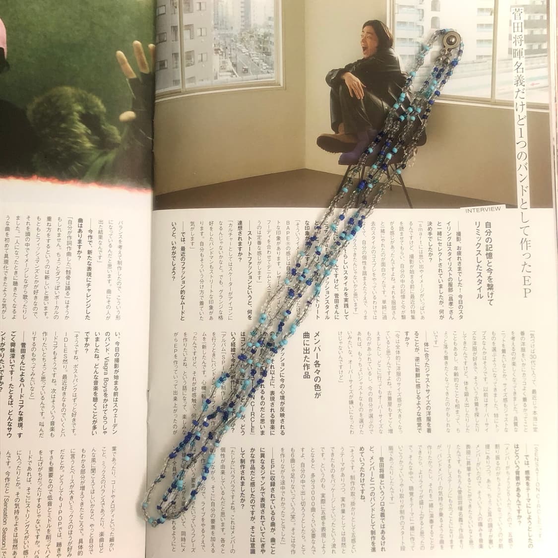 빈티지 목걸이 비즈 블루 믹스 롱 목걸이 모리걸 하구미 페어리 상품이미지7
