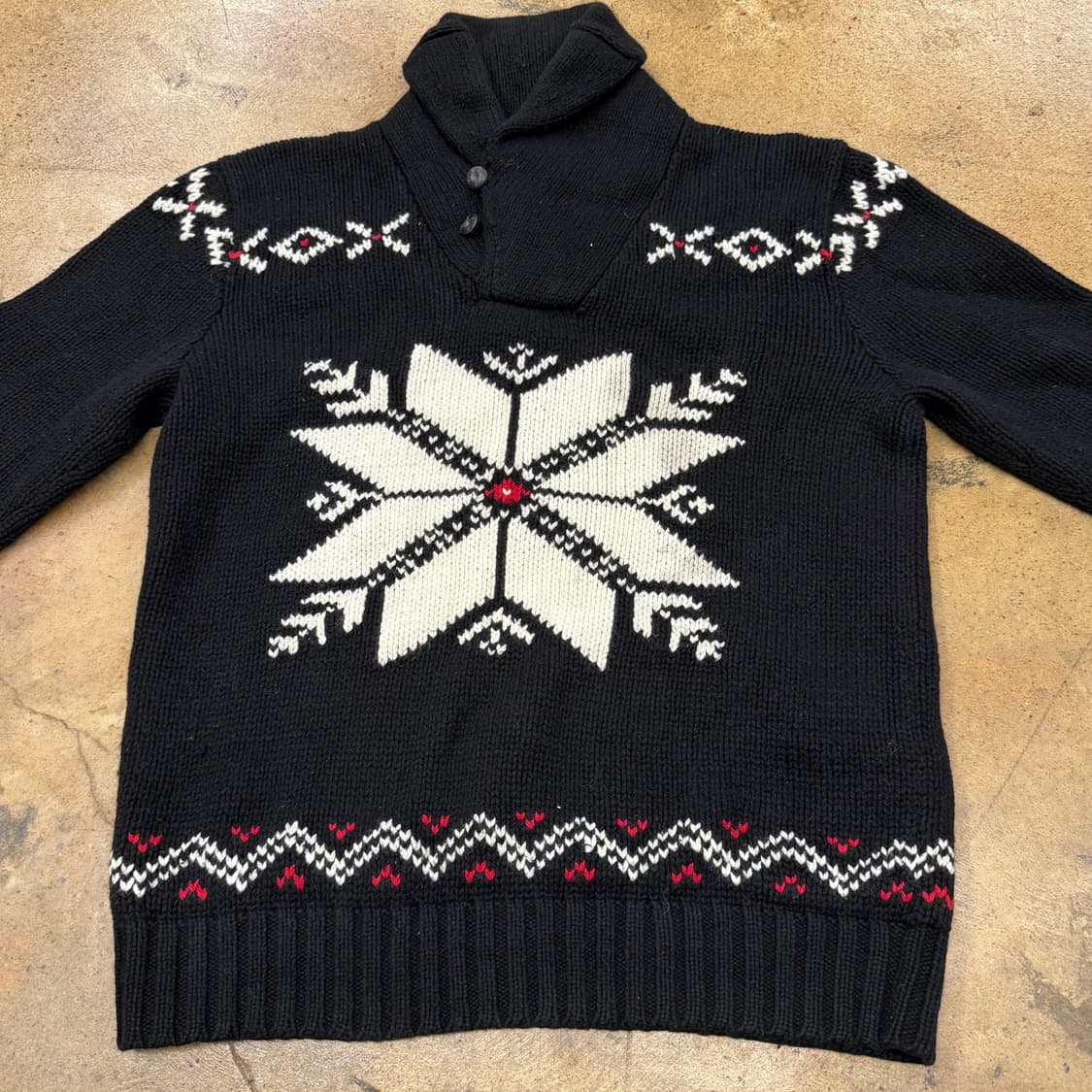 폴로 블랙 모리 빈티지 카라 니트 상품이미지3