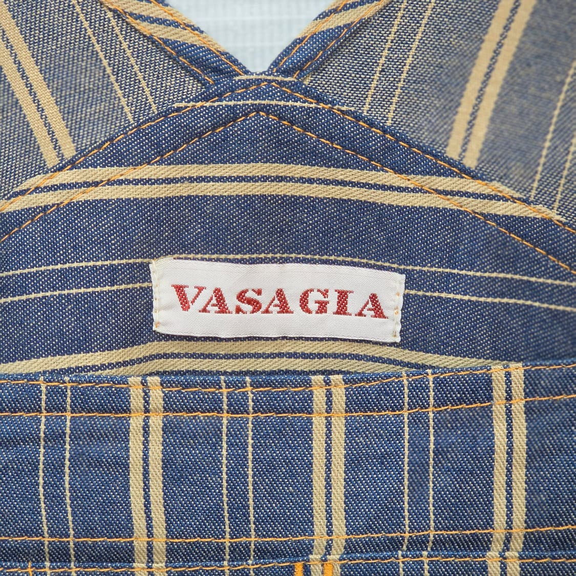 VARAGIA 스트라이프 데님 오버롤 원피스- 우먼M-L 상품이미지9