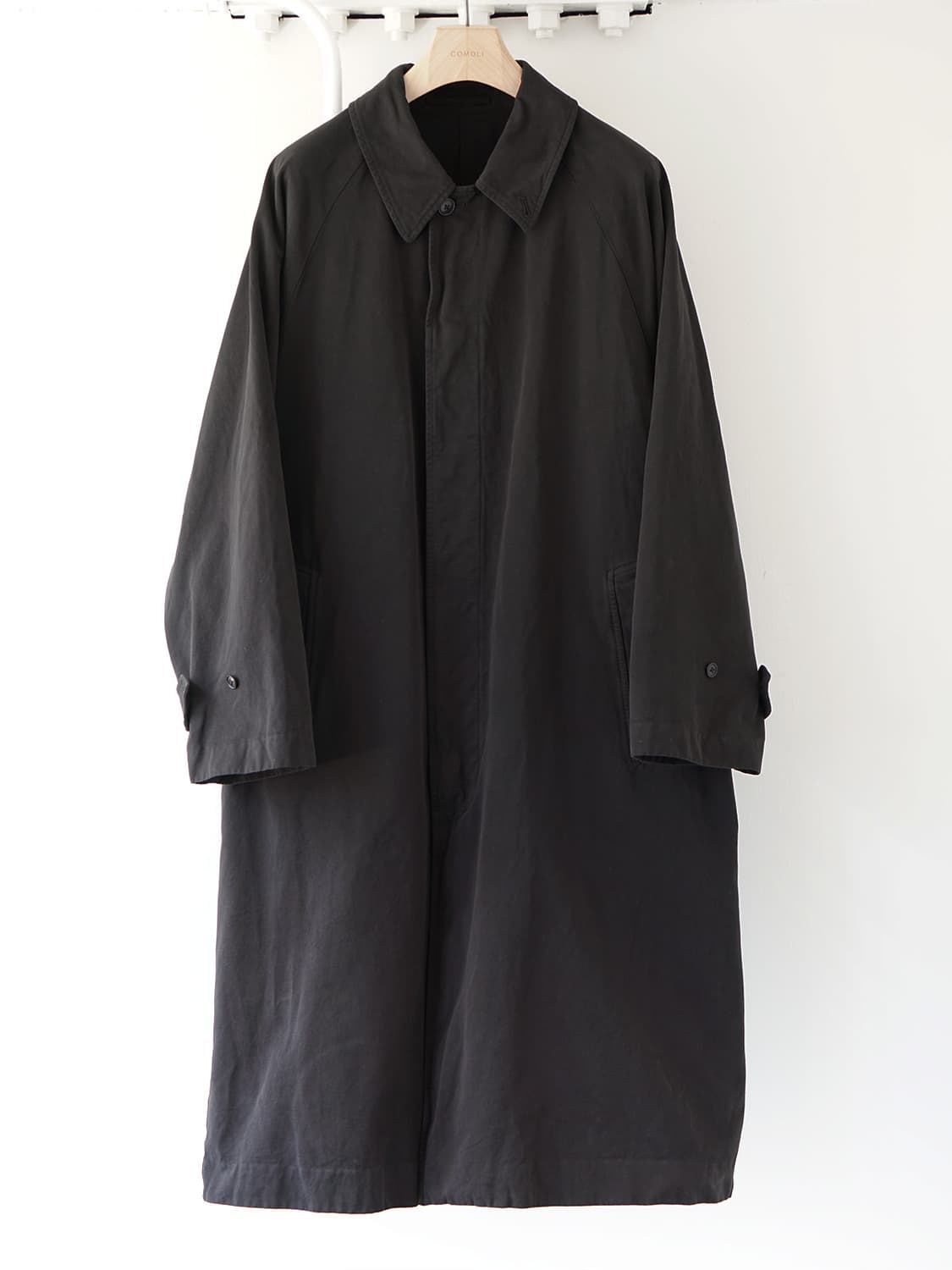 코모리 가먼트 다잉 발카라 코트 블랙 1사이즈 상품이미지1