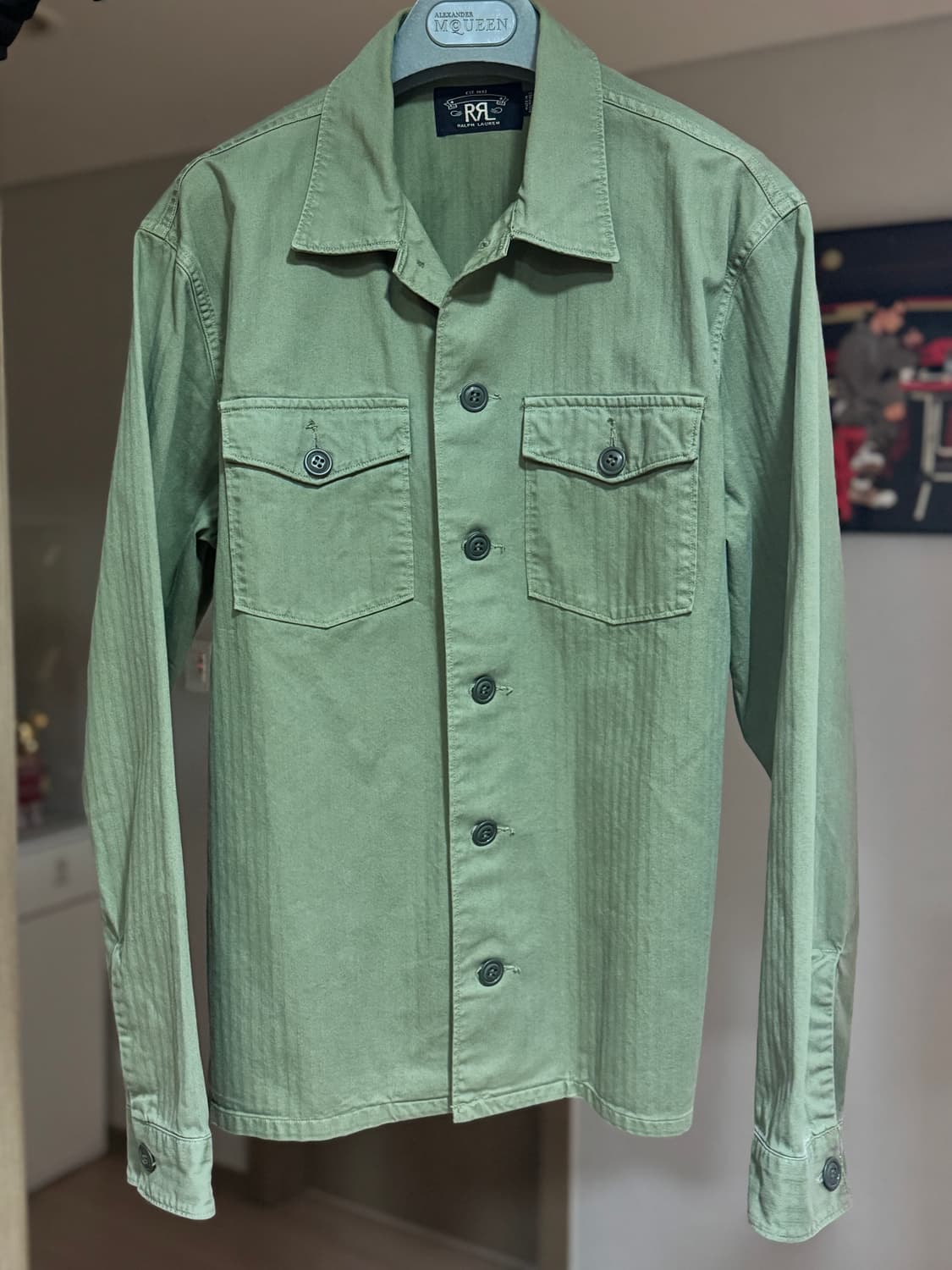 (M) RRL 헤링본 오버 셔츠 자켓 폴로  상품이미지1