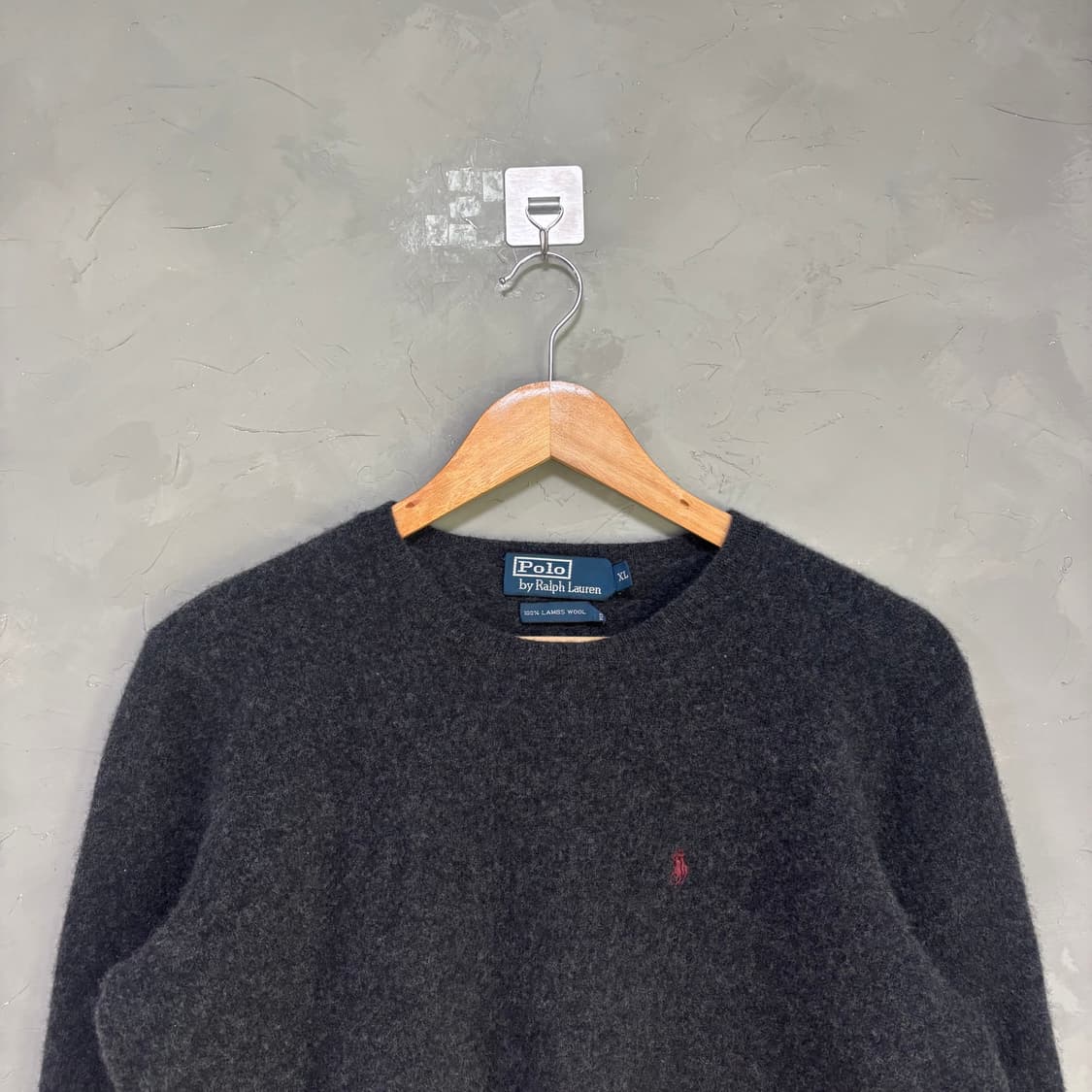 폴로 랄프로렌 램스울 니트 차콜 상품이미지2
