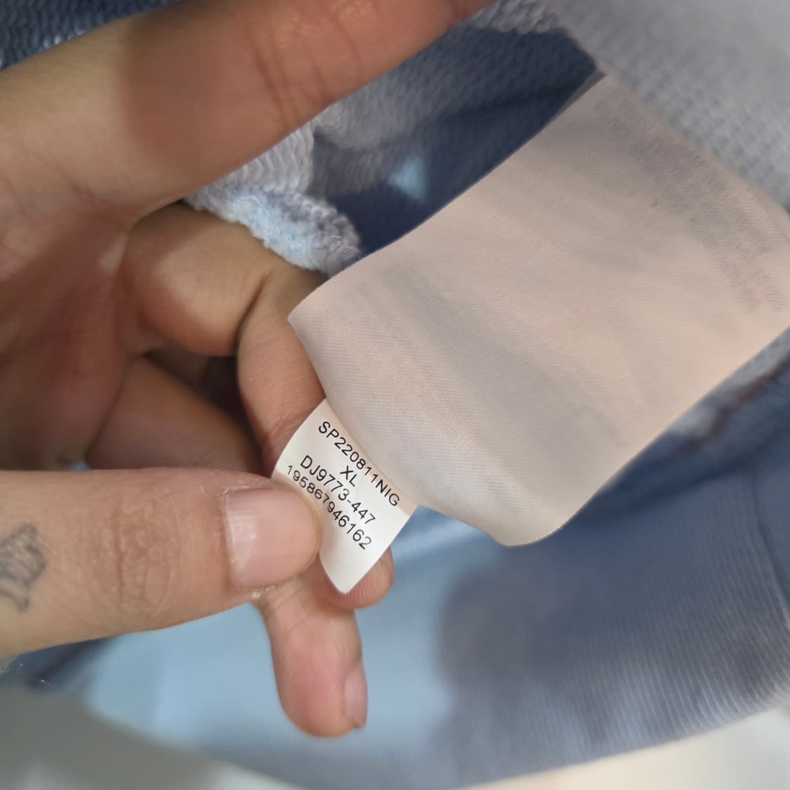 나이키 조던 x 메종 샤또 루즈 플리스 후드티 셀레스틴 블루 XL 상품이미지9