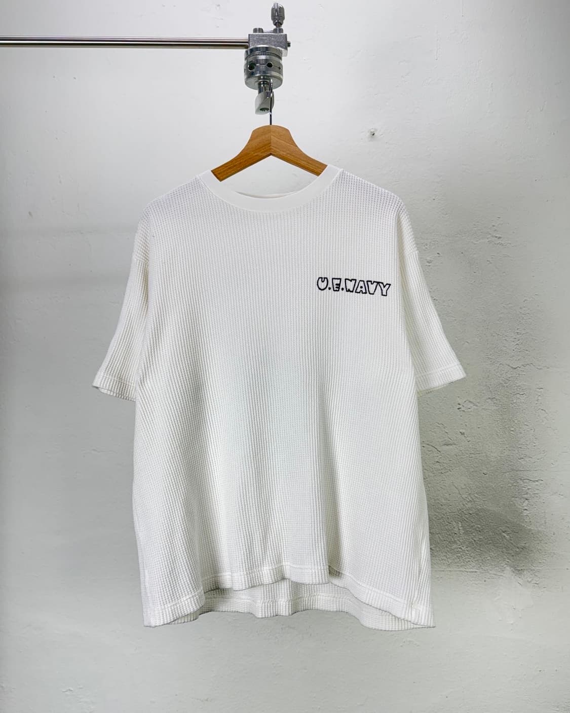 유니폼 익스페리먼트 화이트 와플 하프 티셔츠 상품이미지2