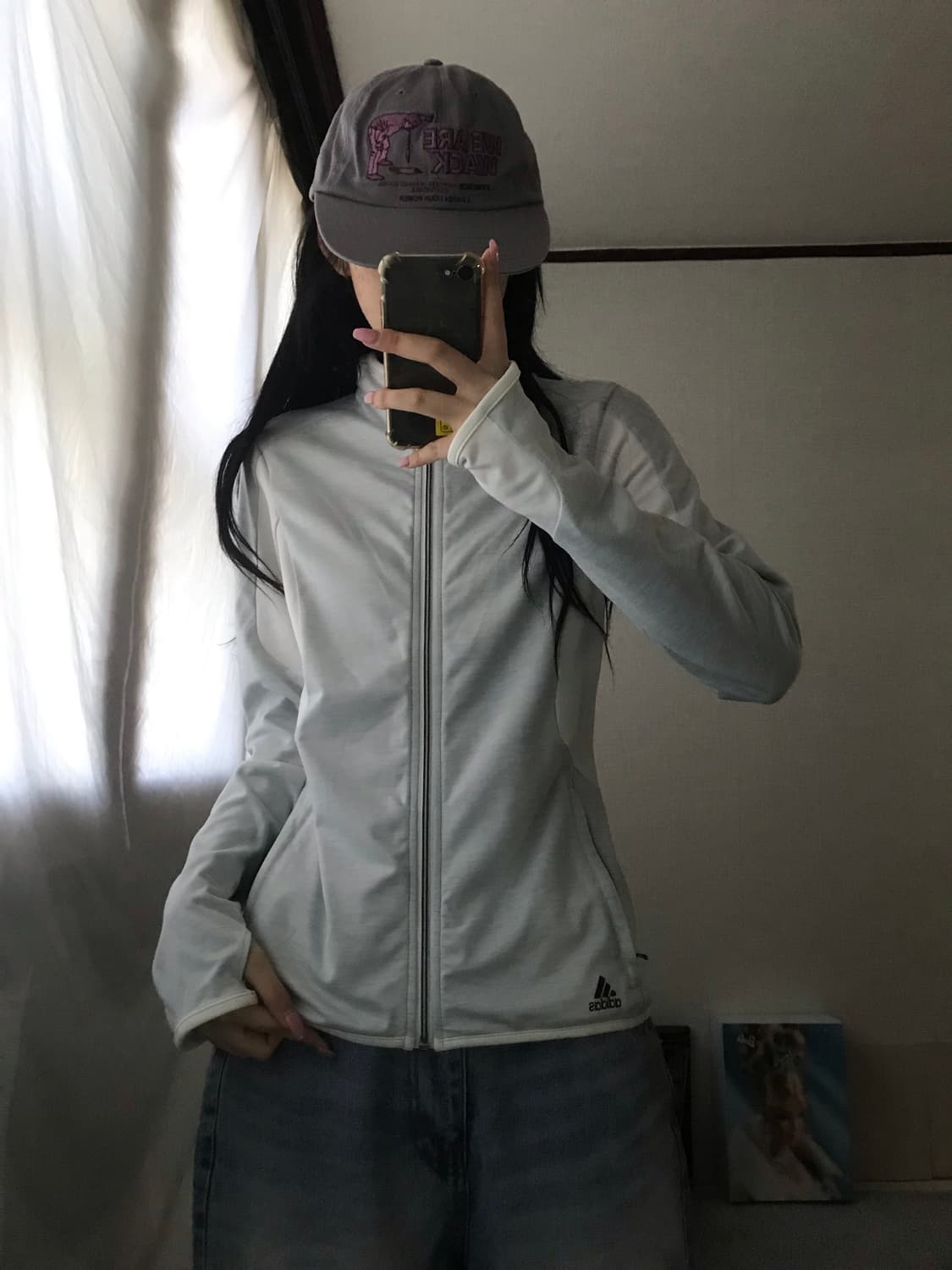 아디다스 뮤트그레이 핸드워머 집업 상품이미지3