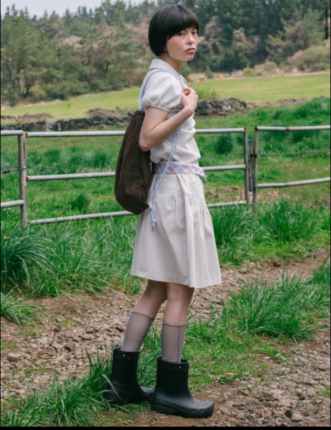 (새상품) 오헤시오 도트 스타 드로우 스트링백 상품이미지2