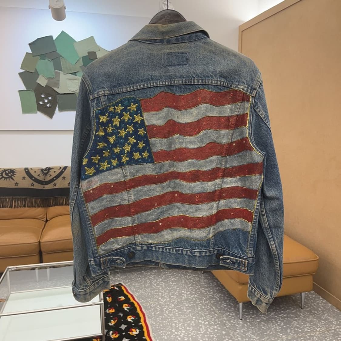 리바이스 올드스쿨 빈티지 성조기 트러커 데님 자켓 42R C07133 상품이미지3