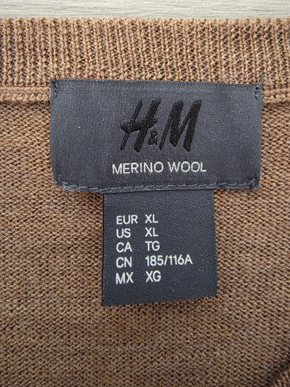 H&M 메리노 울 브이넥 니트 XL
 상품이미지3