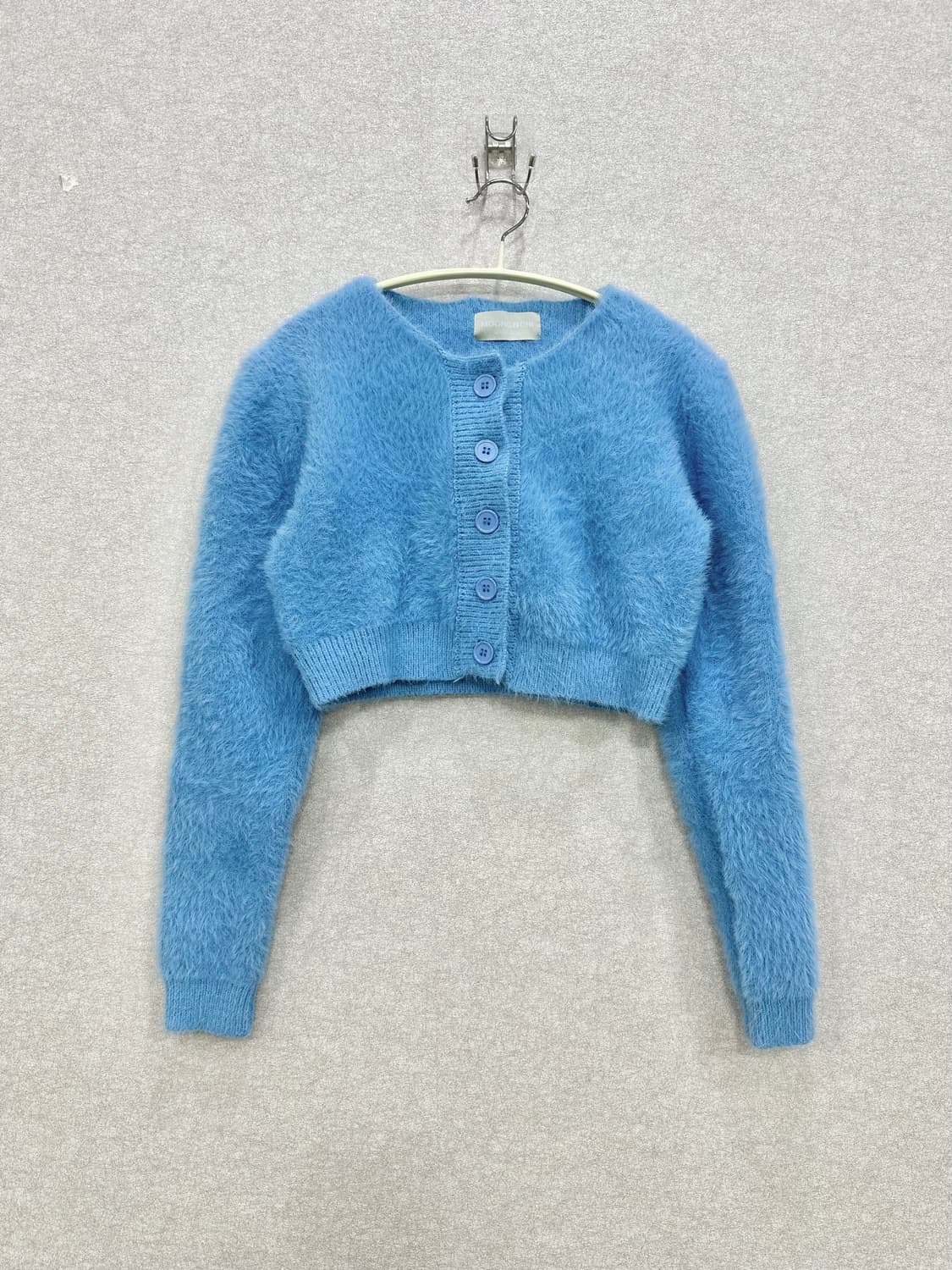 뭉치 퍼 니트 크롭가디건  상품이미지1