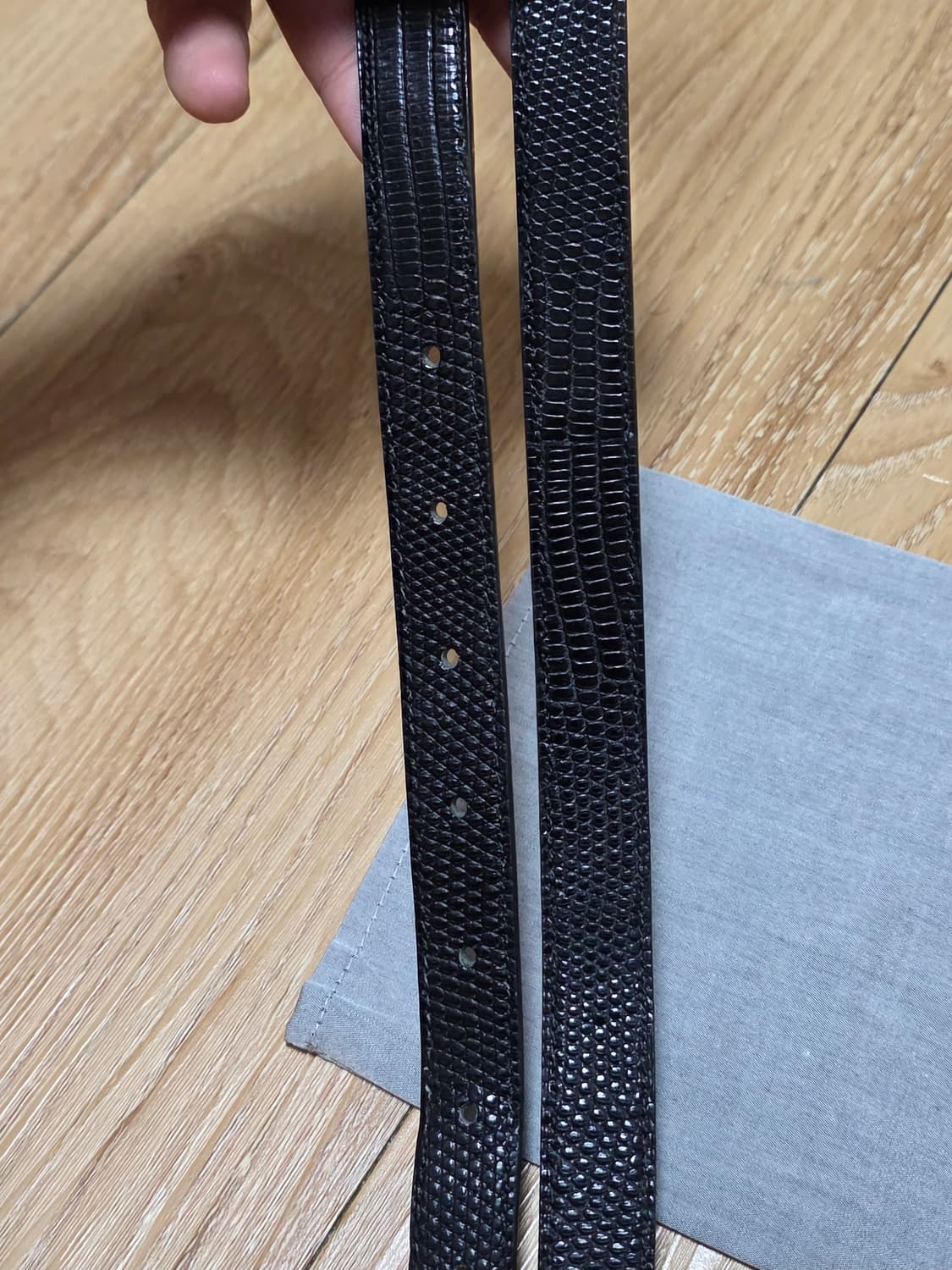 택포30만)25fw BISOWN 비손 Lizard Oval 벨트 상품이미지6