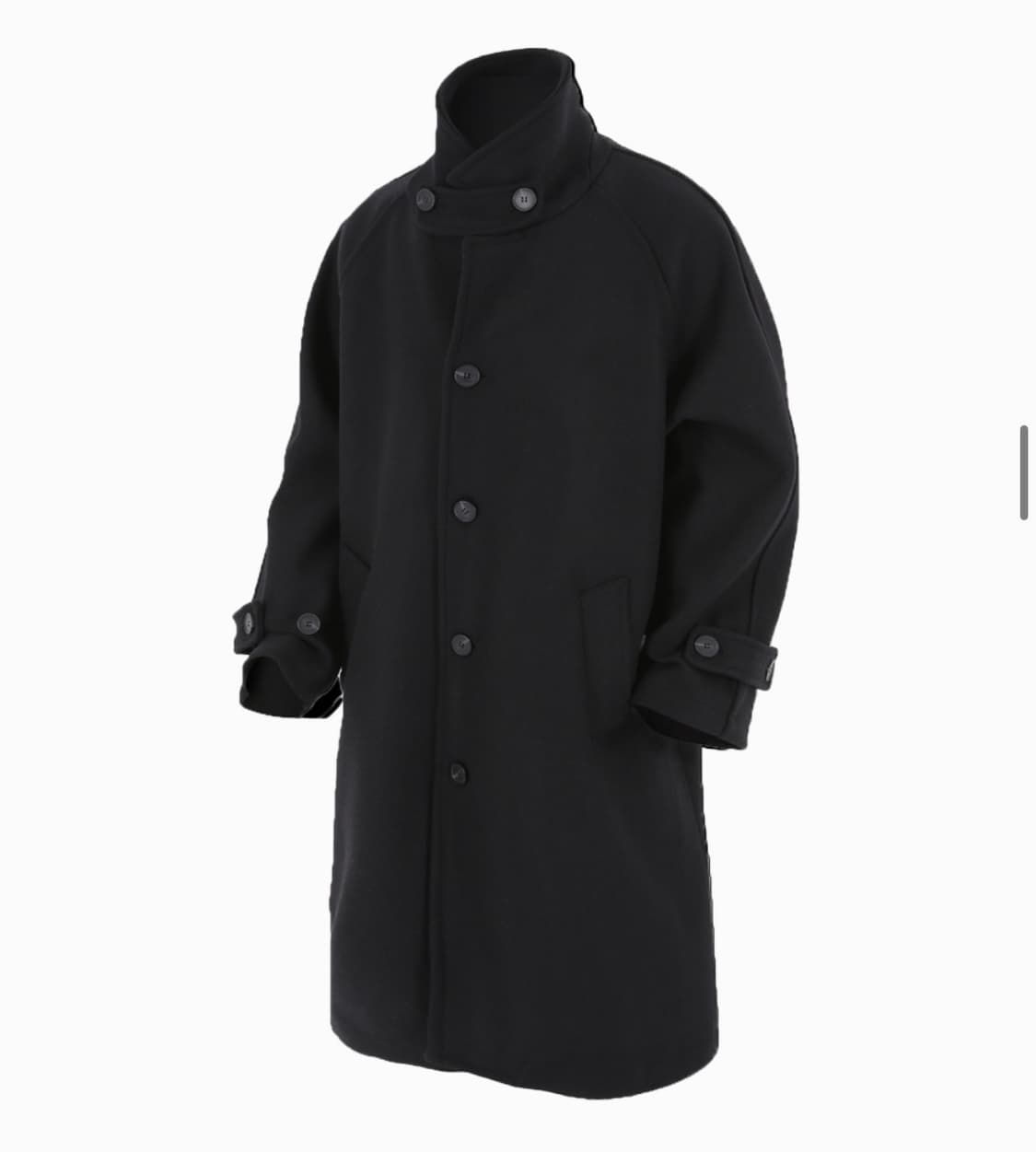 로어링라드 울 오버 발마칸 코트 블랙 M 상품이미지4