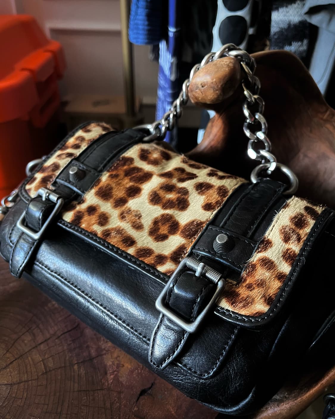 ASH Calf-Hair Trimming 2-Way Chain Bag 상품이미지5