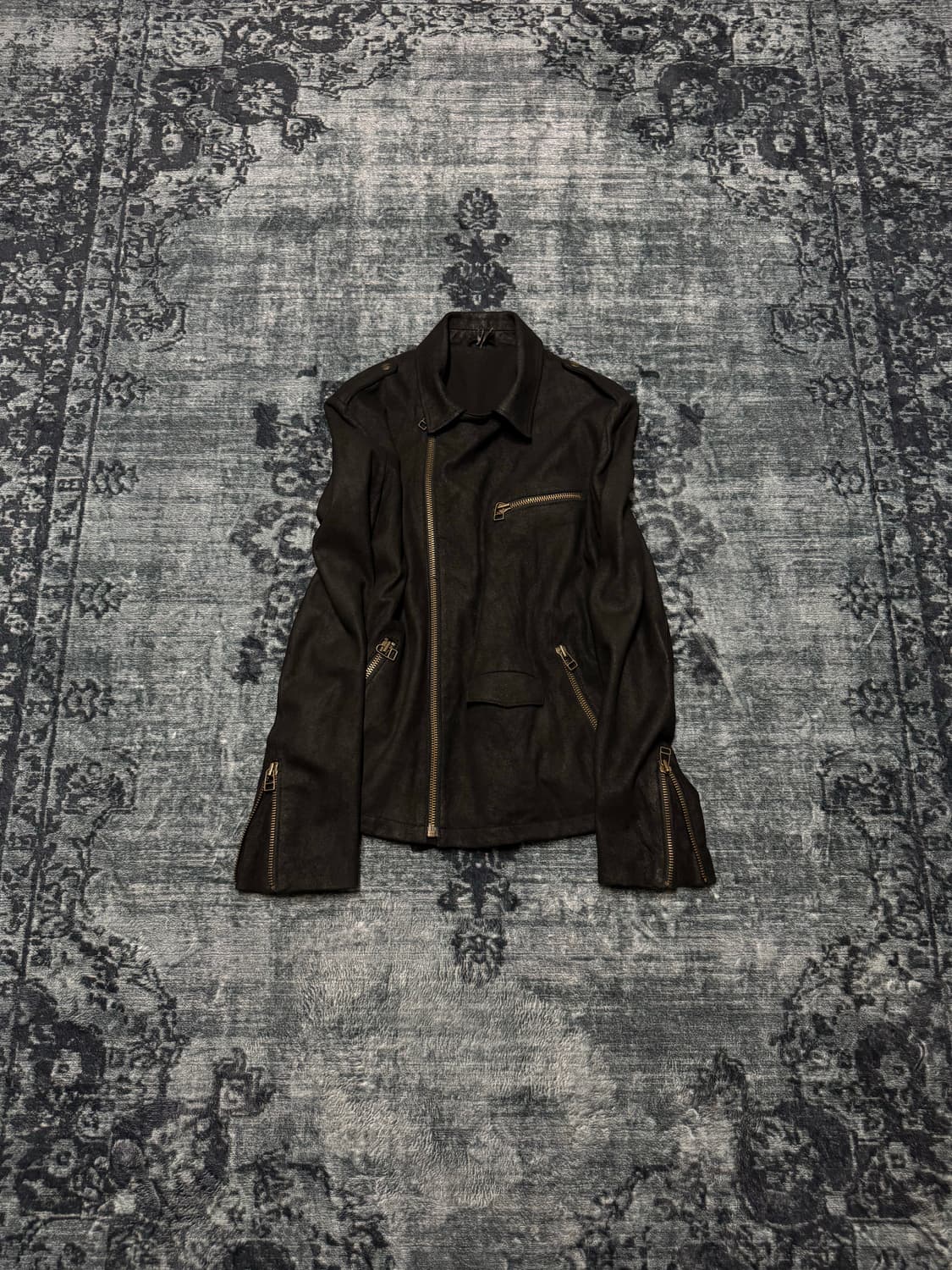 Iro black coating lamb skin rider jacket 상품이미지1