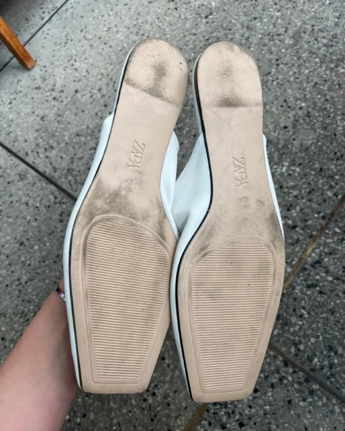 자라 zara 스트랩 플랫 뮬 단화 255 상품이미지4