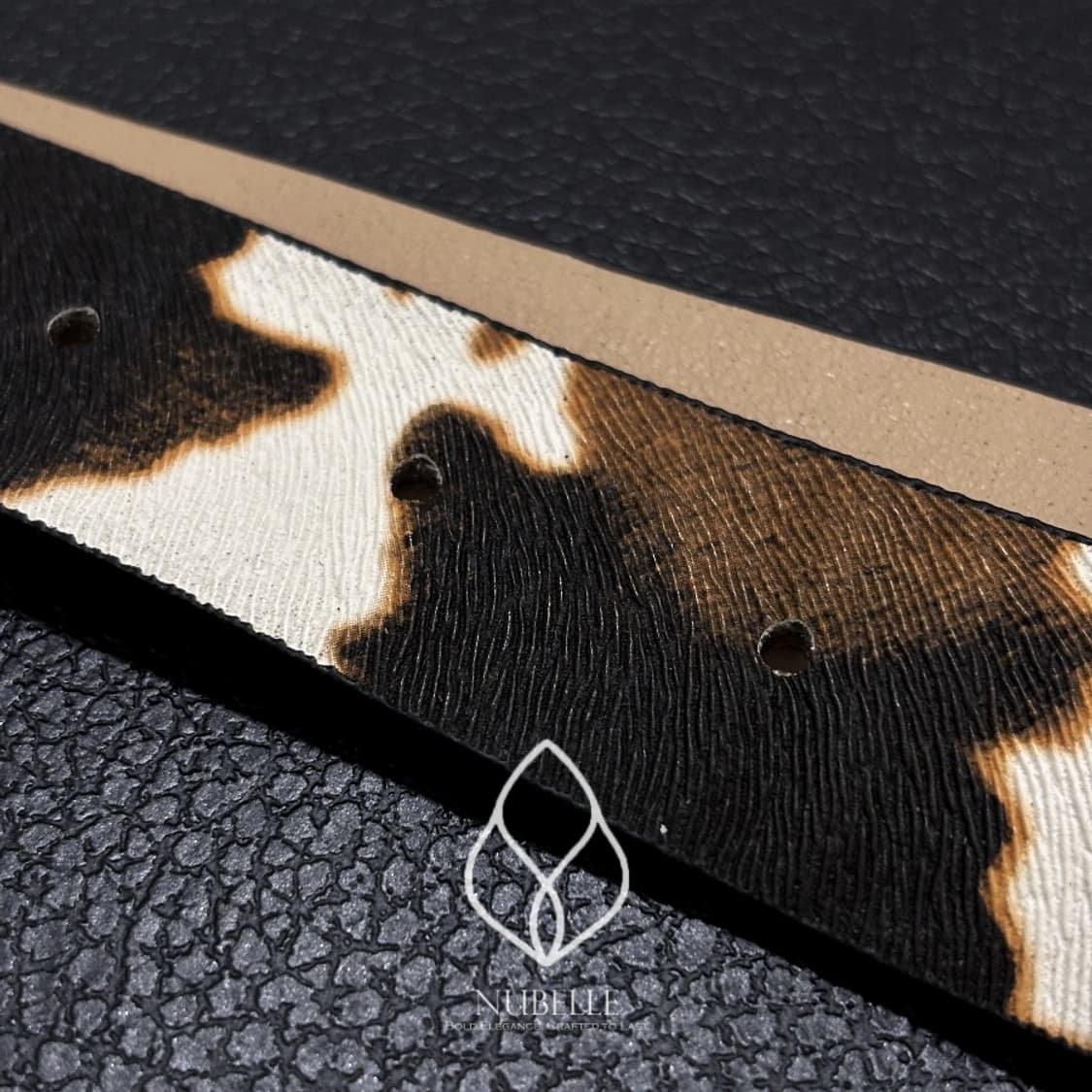 🌗 Leopard engraving belt / 호피 송치털 음각 벨트 상품이미지4