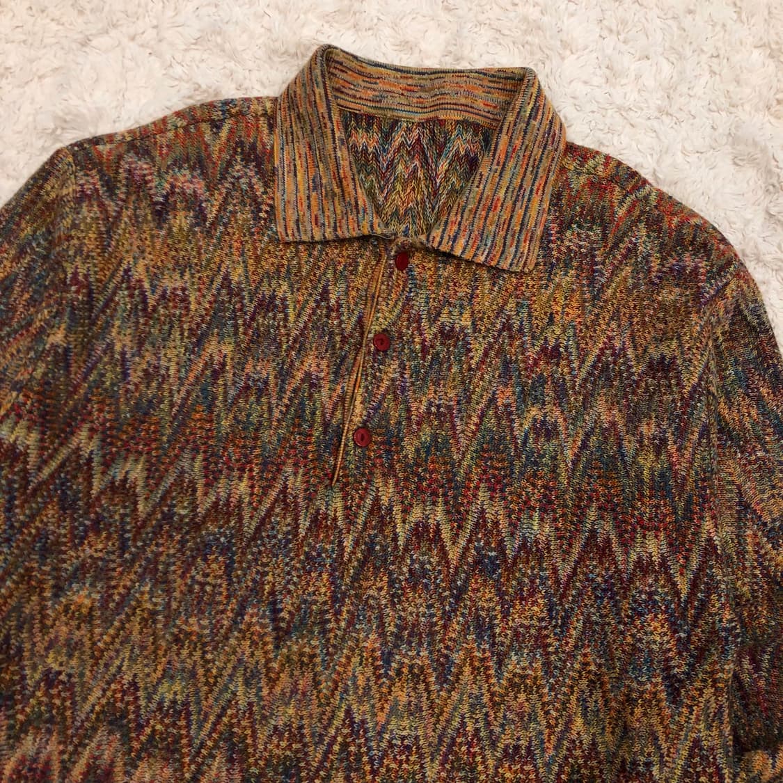 빈티지 멀티컬러 울 카라 니트 상품이미지2