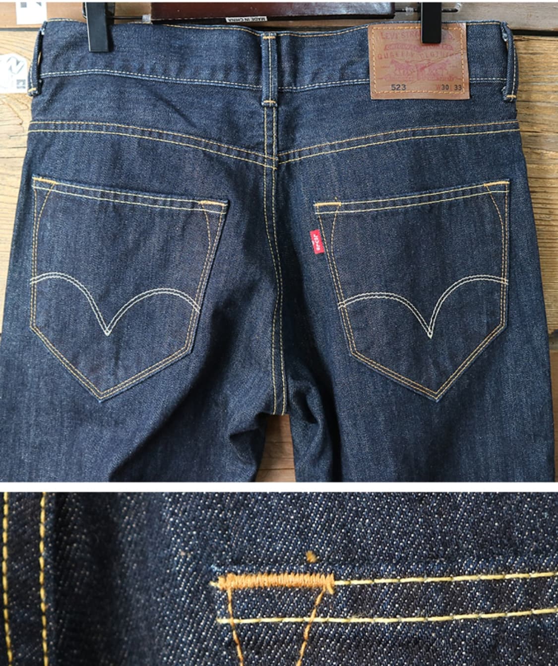 LEVIS 리바이스 523 진청 스트레이트 핏 데님 팬츠 30 상품이미지6