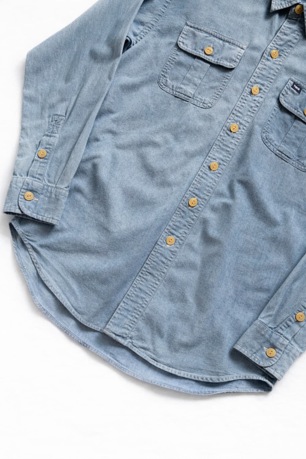 90's 폴로 스포츠 샴브레이 셔츠 M(95) 상품이미지3