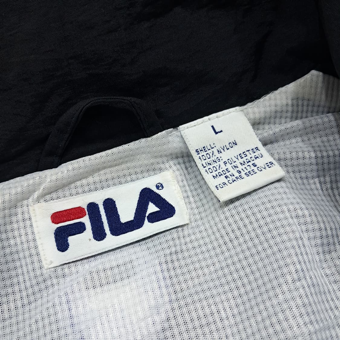 CK127 L 휠라 90s 마카오판 올드스쿨 블랙블루 자켓 상품이미지3