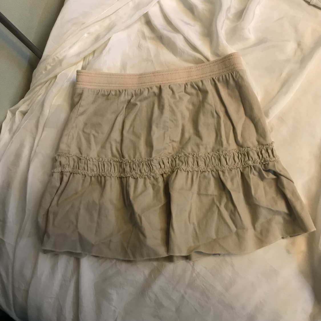 Vintage 러힙 베이지 카고 포켓 미니스커트 상품이미지4