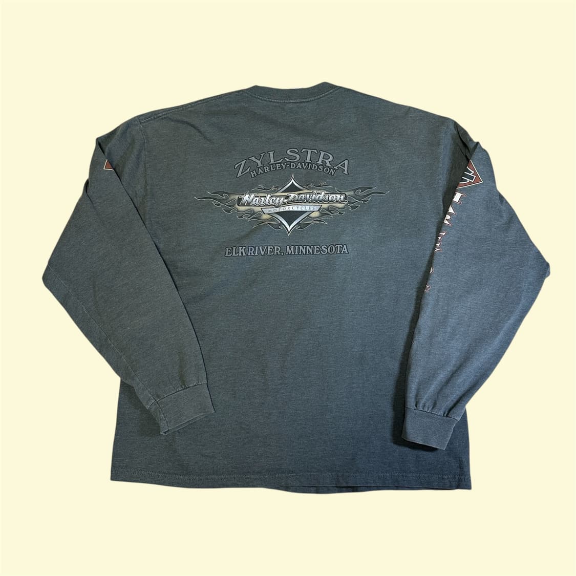00s 할리 데이비슨 x 헤인즈 USA 튜블라 포켓 롱슬리브 XL 상품이미지2