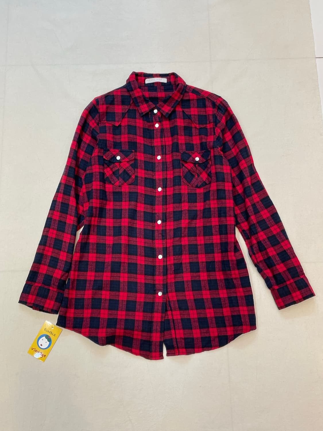 일본빈티지 웨스턴 체크셔츠 상품이미지1