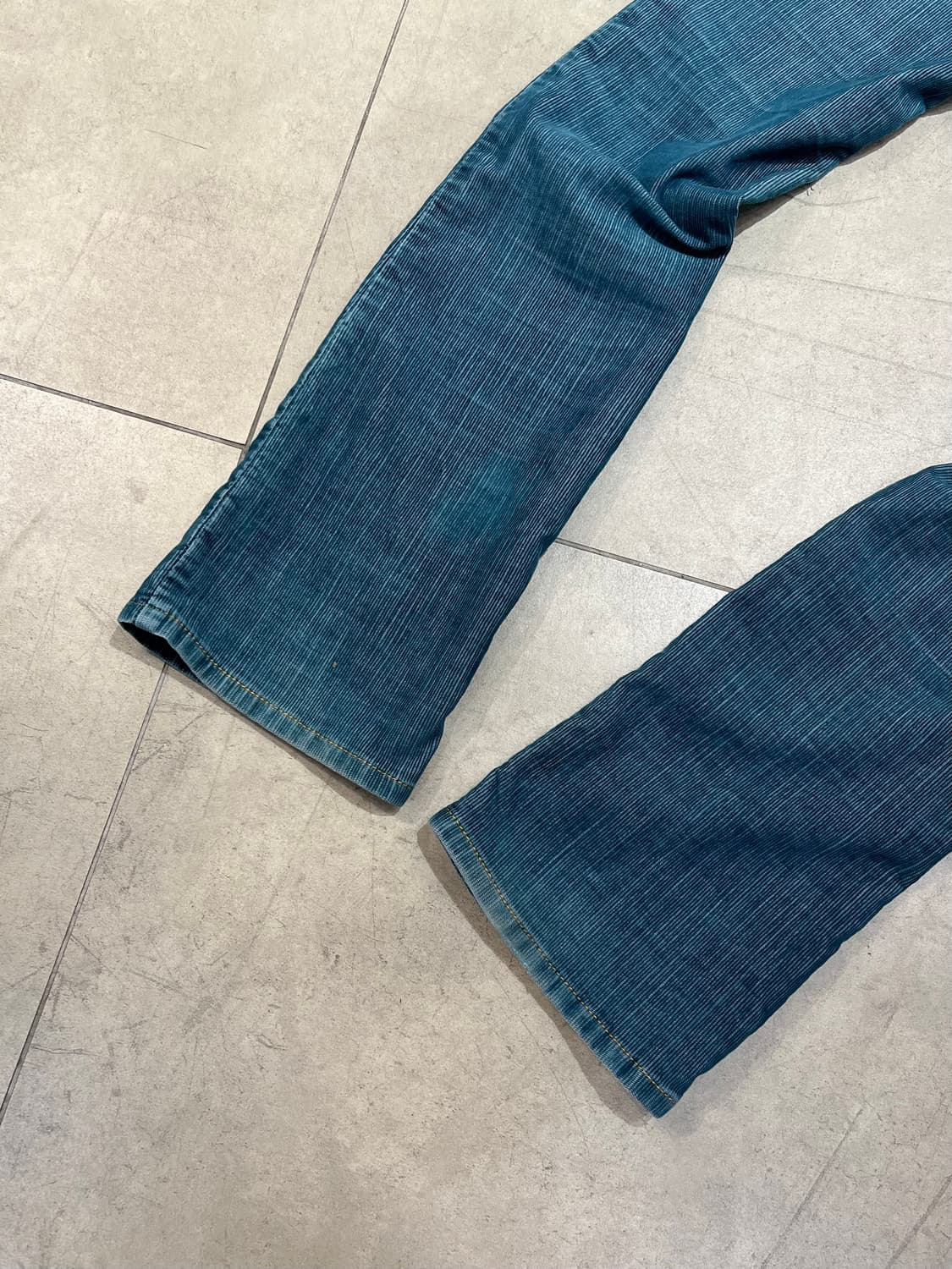 일본 빈티지 블루 골덴 로우웨스트 슬림핏 팬츠 상품이미지7