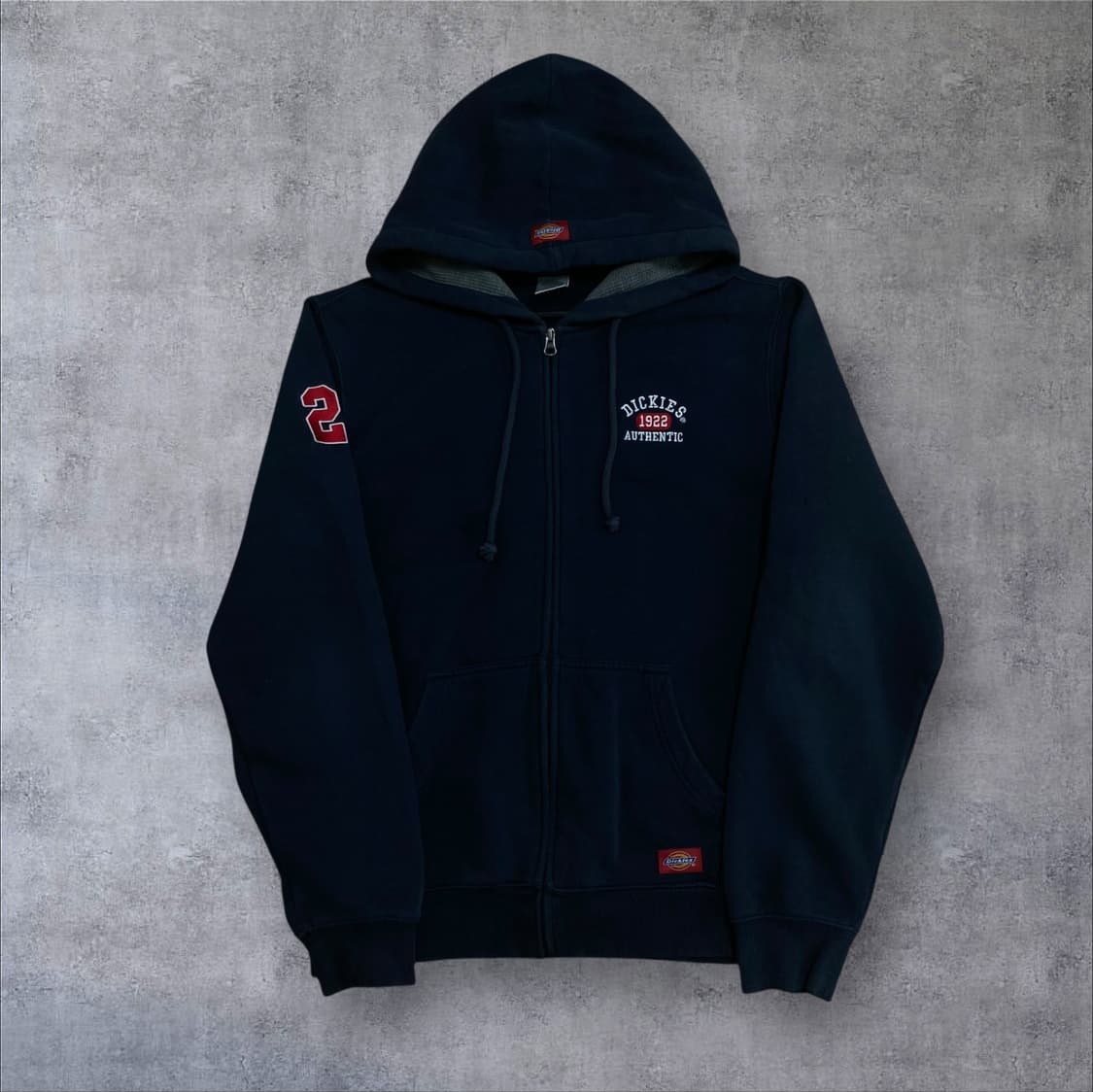 디키즈 스몰 로고 네이비 후드 집업 상품이미지1