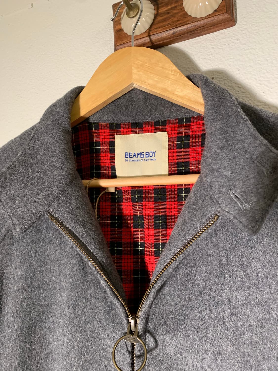 빔즈보이 타탄 체크 투웨이 울 자켓 상품이미지4