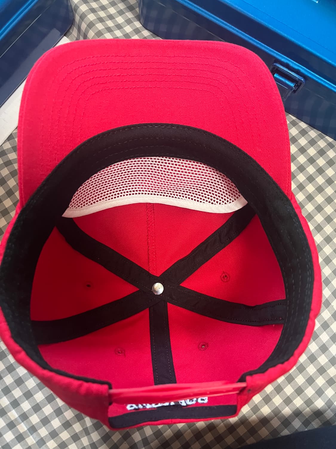 슈프림 언더라인 육각 볼캡 레드 상품이미지3