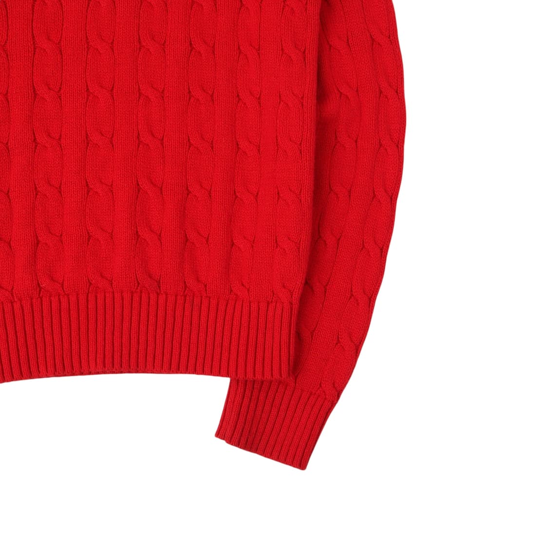 폴로 랄프로렌 레드 코튼 케이블 니트 스웨터 상품이미지7