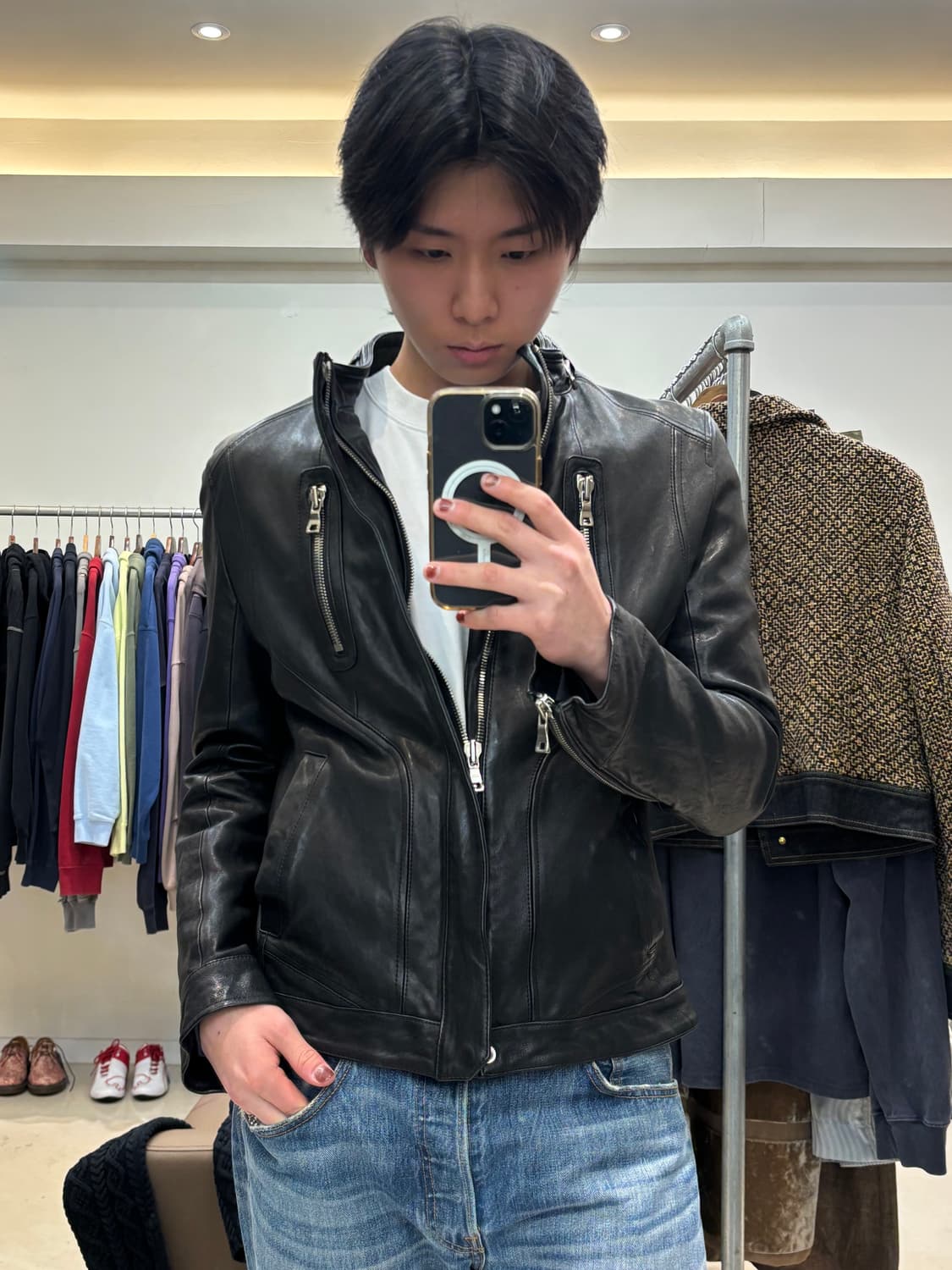 SLCZ 셀렉티즘 레더 라이더 자켓 상품이미지8