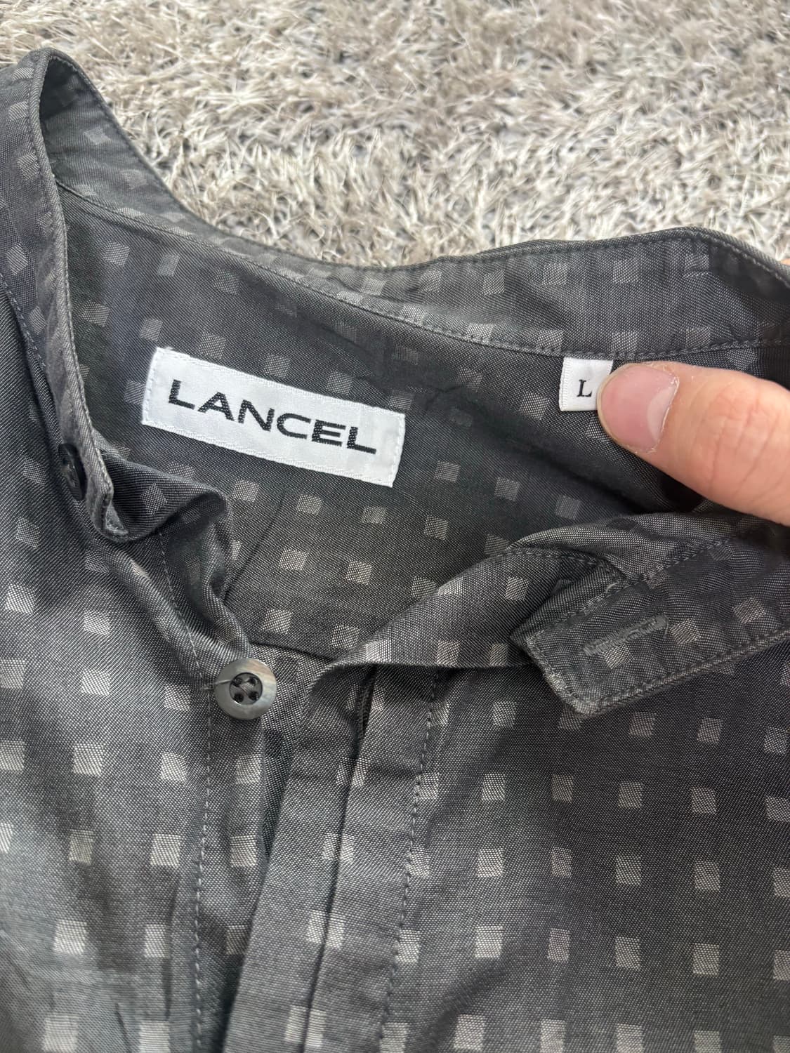 일제 LANCEL 차이나카라 샤츠 사이즈 100-105 상품이미지4