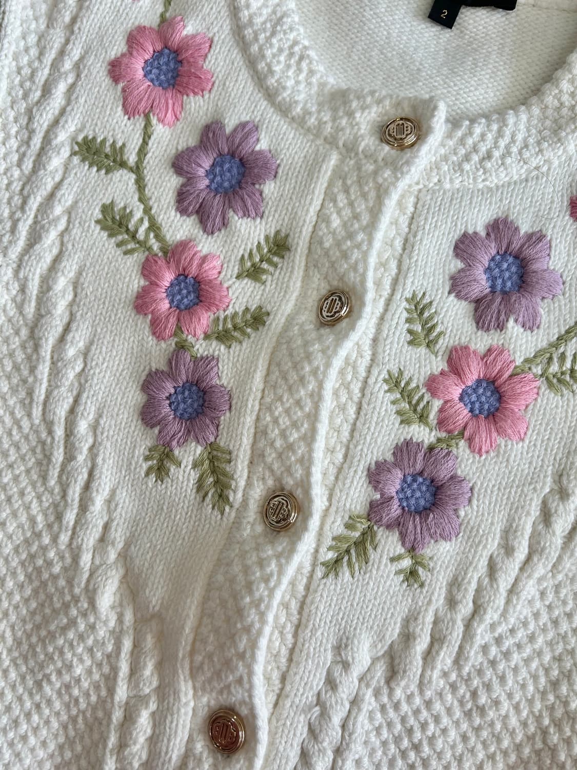 maje 마쥬 플라워 자수 가디건 상품이미지3