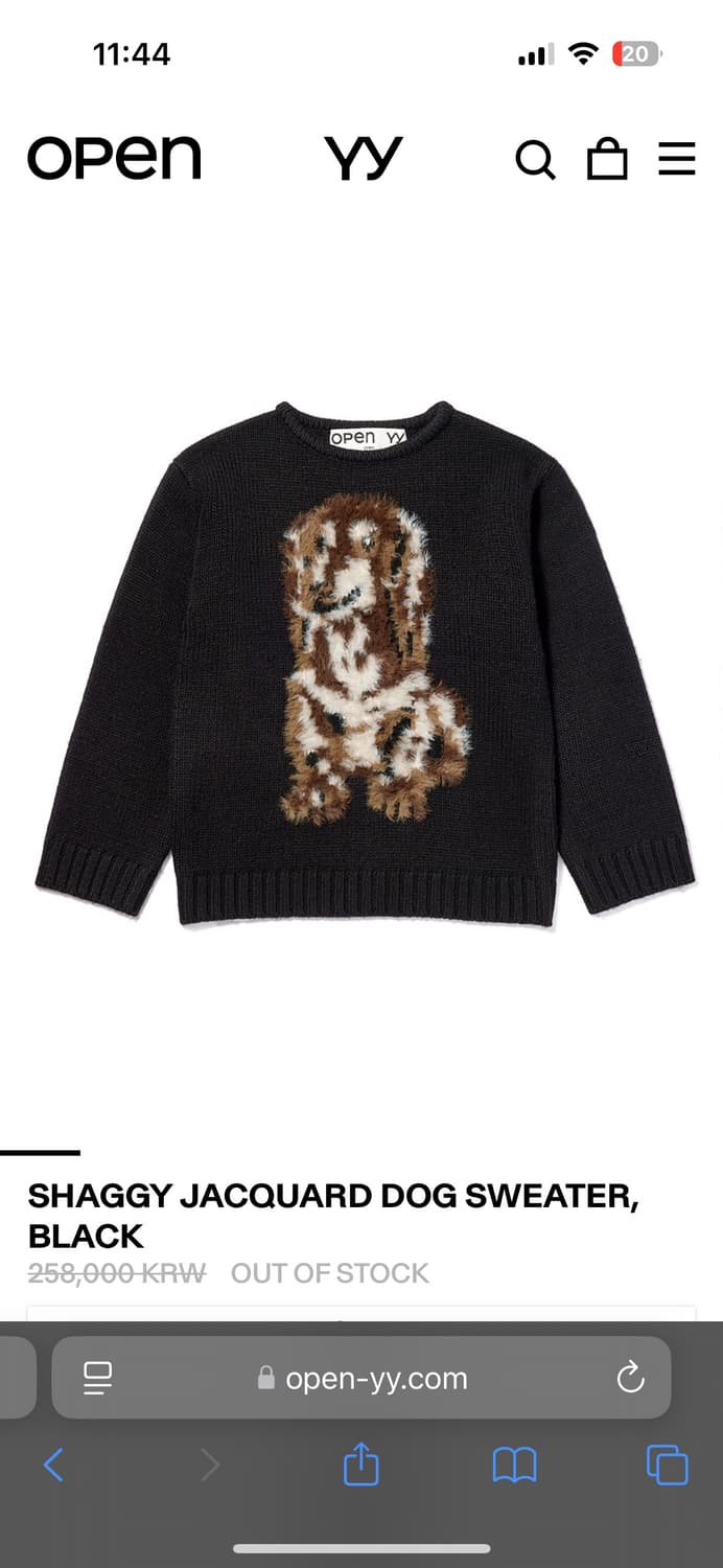 open yy 오픈와이와이 블랙 니트 새상품 상품이미지2