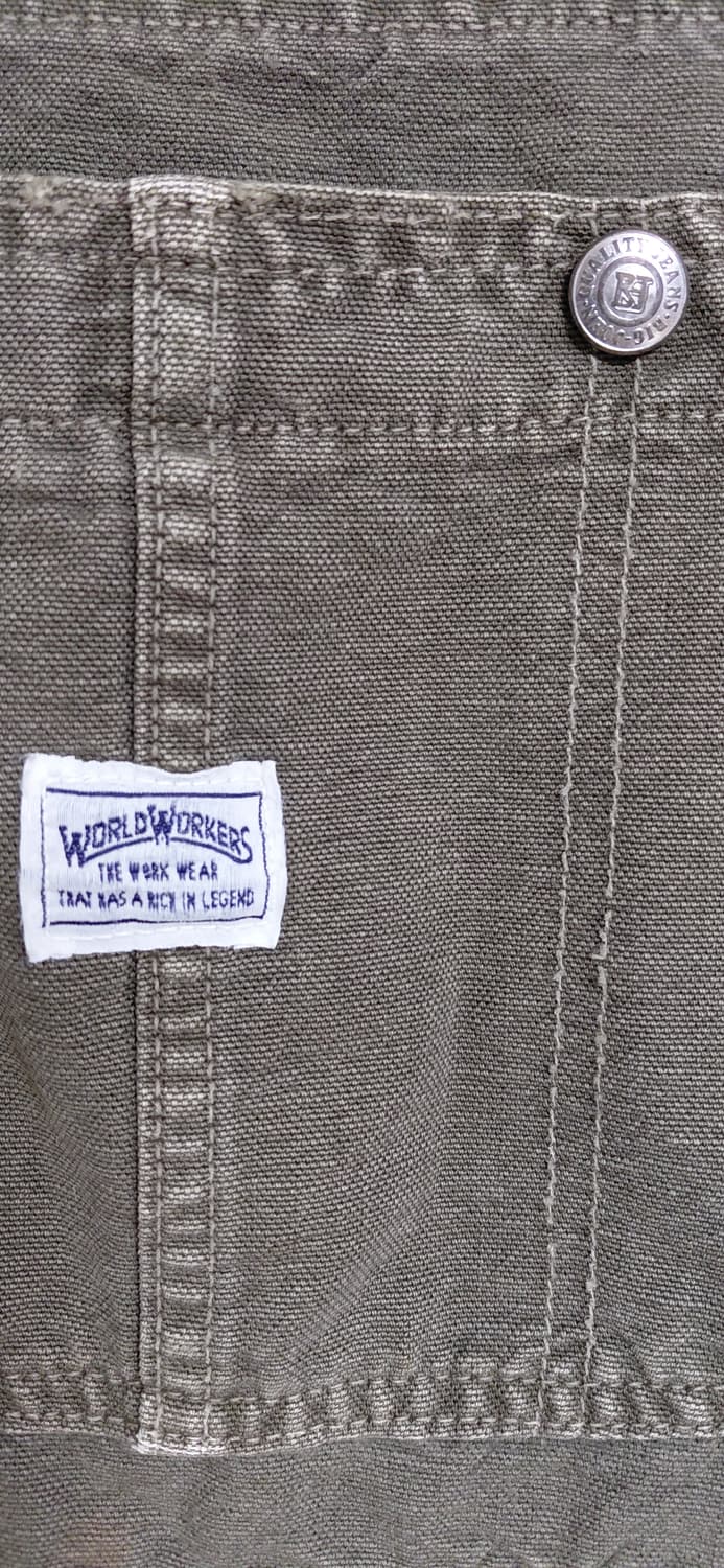World Workers 월드워커스 카키 멜빵바지 상품이미지5