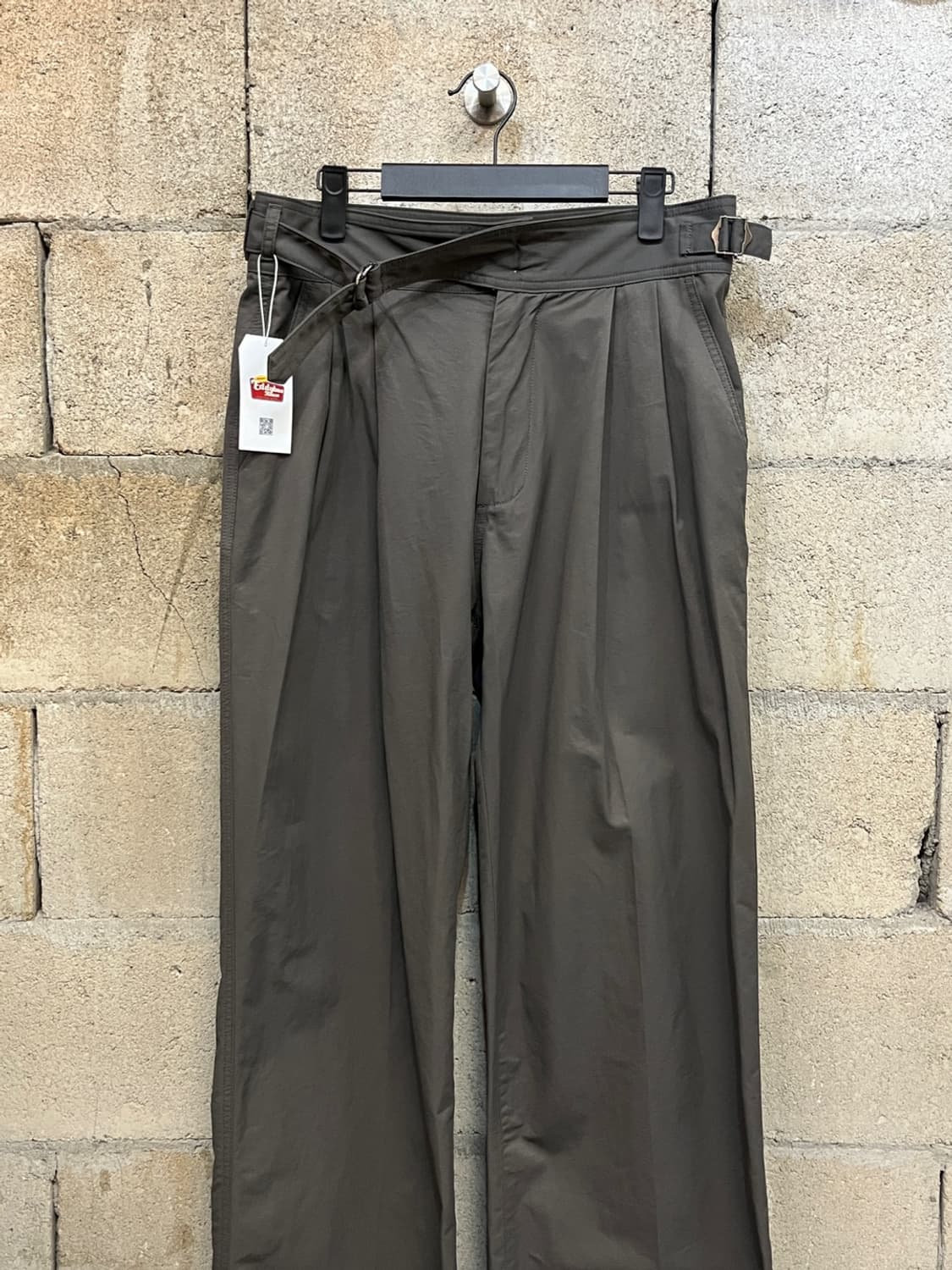 디미트리 블랙 벨티드 투턱 와이드 팬츠 상품이미지2