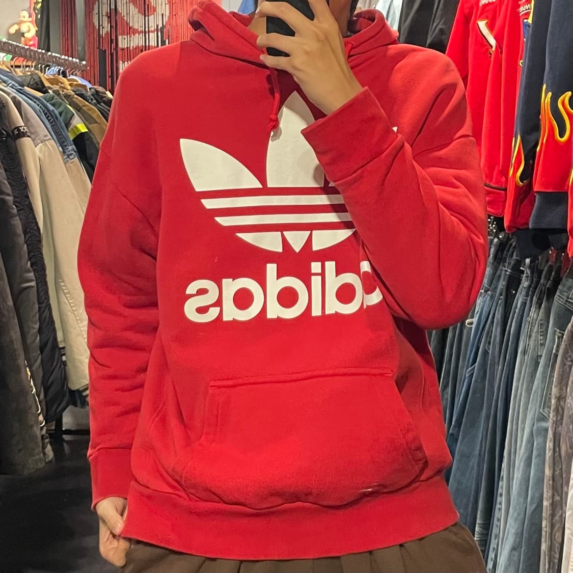 [IM] adidas 아디다스 레드 빅로고 후드 상품이미지2