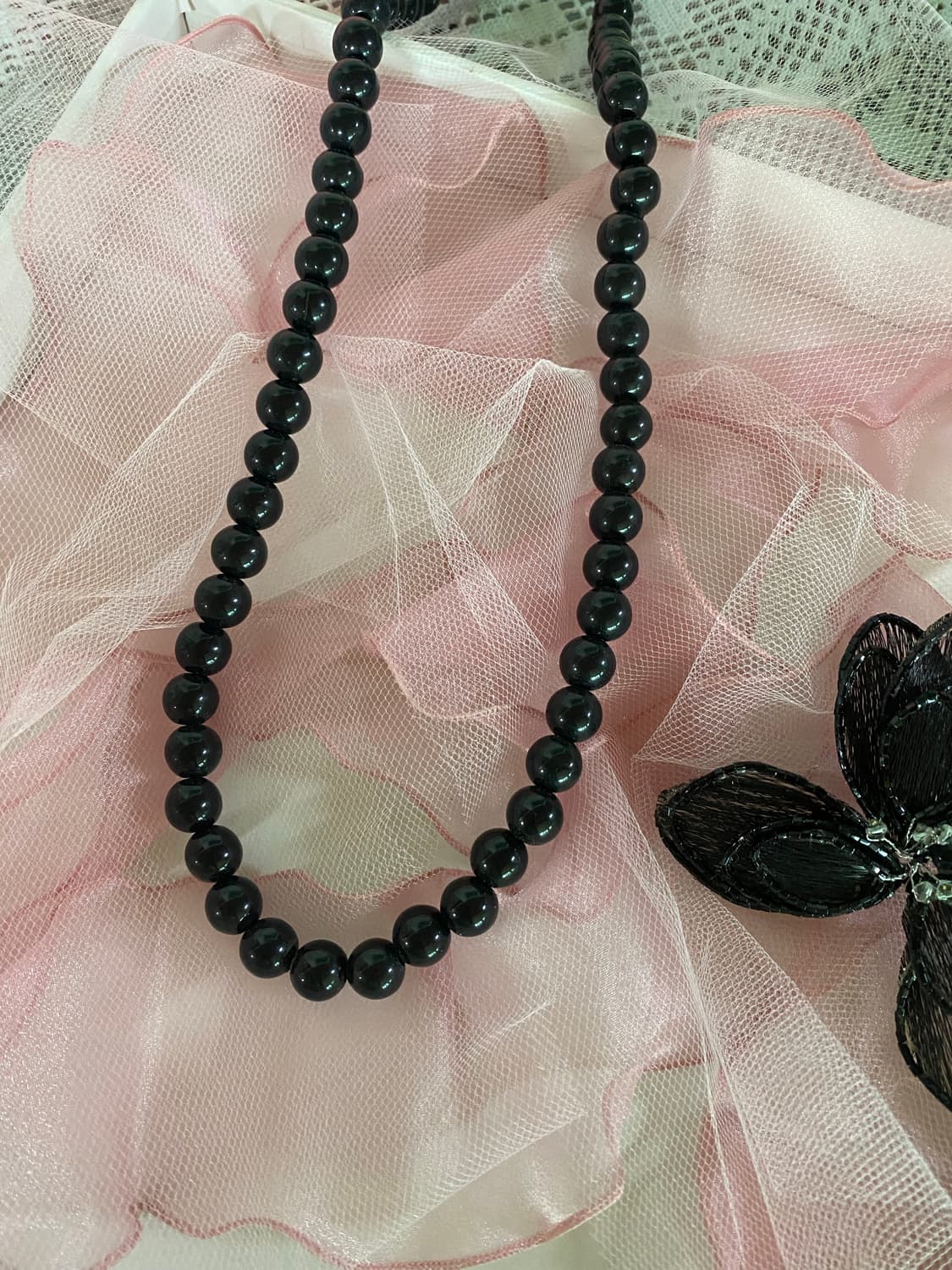 블랙 비즈 목걸이  상품이미지1